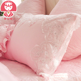 缇乐思夏季莫代尔枕头套韩式蕾丝花边一对韩版枕套成人单人公主风