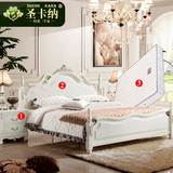 圣卡纳韩式田园公主床实木床欧式床双人床橡木床卧室套装成套家具