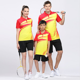 儿童夏短袖羽毛球服套装男女 运动透气速干比赛训练休闲球服
