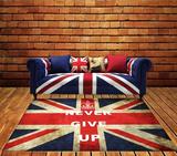 简约英伦风米字旗英国旗地毯茶几沙发客厅卧室门地垫复古做旧创意