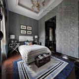 蓝色时尚地中海风格地毯客厅茶几地毯几何条纹图案欧式地垫样板间