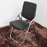古奥德折叠椅办公椅会议椅电脑培训椅子人体工学椅子黑色Pu皮椅