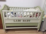 拉比婴儿床正品 宝宝多功能书桌床 儿童摇篮床 实木LKLEA007