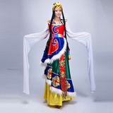 阿幸民族舞蹈服水袖藏族舞蹈演出服装藏袍西藏舞服水袖表演服饰女