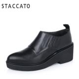 Staccato/思加图秋季专柜同款牛皮坡跟满帮女单鞋9XH01CM5