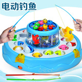 儿童电动玩具大号磁性双层旋转小猫钓鱼宝宝益智玩具1-6岁
