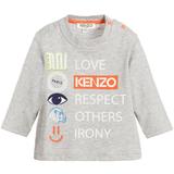 英国正品kenzo虎头童装代购尊重爱戴系列长袖上衣 t恤