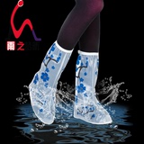 新款雨鞋套女式学生雨天高筒防水鞋套加厚底耐磨防滑高跟防雨鞋套