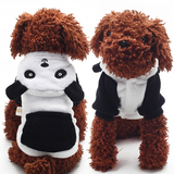 新款 狗狗衣服 泰迪熊猫变身装 毛绒厚款秋冬装 猫咪小狗背心卫衣