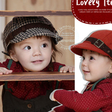 韩版秋冬季新款儿童帽子男童潮帽1-4岁男孩贝雷帽鸭舌帽女宝宝