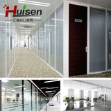 上海办公室装修铝镁合金高隔断隔墙钢化玻璃屏风单双百叶厂家直销