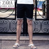 香港代购zara男装短裤5分裤直筒裤休闲时尚短裤欧洲站夏装中腰裤