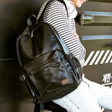 韩版双肩包男士背包时尚潮流学生书包休闲女包真皮男包运动旅行包