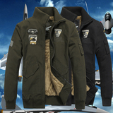 男装冬季棉衣服空军一号军装夹克男士工装军绿色外套加厚加绒包邮
