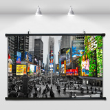 美国纽约时代广场国际大都市风光海报挂画墙画艺术布画装饰画壁画