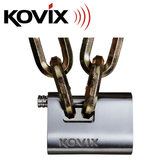 香港KOVIX 摩托车锁链条锁头防盗锁挂锁抗液压剪智能报警锁具防水