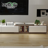 ms 伸缩电视柜 北欧现代简约创意电视柜 小户型客厅家具储物地柜