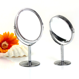 化妆镜子 迷你台式双面化妆镜桌面梳妆镜放大 便携复古小镜子