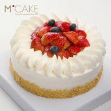 Mcake鲜莓印雪.新鲜草莓奶油拿破仑生日聚会蛋糕上海北京杭