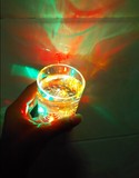 液体感应小花直杯倒水就亮 创意发光杯子炫丽七彩水杯新年礼物