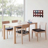 新款白橡纯实木餐桌椅组合北欧现代简约宜家客厅家具日式橡木餐桌