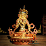 佛教 国产仿尼泊尔半鎏金纯铜密宗佛像 金刚萨埵 消业之王7寸20cm