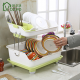 塑料双层碗架 碗筷碗碟沥水架碗柜厨房置物架餐具蔬菜水果收纳架