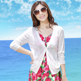 瑞曼雅女装2016夏薄外搭短开衫针织衫海边沙滩防晒衣服长袖空调衫