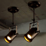 现代简约复古美式轨道灯工业创意客厅吧台服装店个性LED长杆射灯