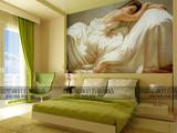AM0980无缝大型壁画欧式油画人物美女墙壁纸客厅卧室背景墙睡美人
