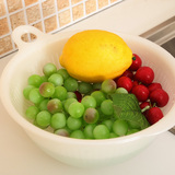 日本进口沥水篮创意双层塑料厨房水果蔬菜收纳盆滴水筛子置物滤盘