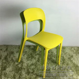 特价宜家塑料餐椅西餐厅白色椅子简约现代时尚休闲座椅会客接待椅