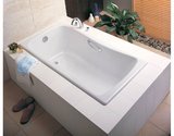 科勒铸铁浴缸K-17270T-GR-0 1.5米百利事嵌入式浴缸 浴枕需另配