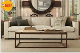 美式乡村经典布艺沙发法式欧式现代时尚棉麻面料实木沙发可定制