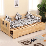 新款实木沙发床1.8米1.5米沙发床小户型沙发多功能可折叠储物宜家