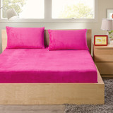 法兰绒珊瑚绒保暖床笠单件 席梦思保护套1.8米加厚床单床罩床垫套