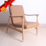 休闲椅简约现代北欧单人沙发椅 实木椅卧室阳台椅子洽谈椅会客椅