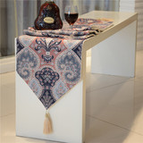 奥萨洛 维克多桌旗欧式盖布亚麻提花茶几布中式美式现代餐桌布