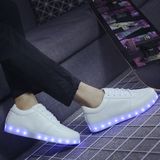 韩版情侣夜光鞋USB充电闪光灯鞋子荧光LED七彩发光鞋男女休闲板鞋