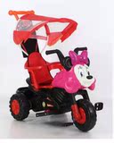 儿童电动摩托三轮车带手推把脚踏车宝宝男女童电瓶车多功能特价