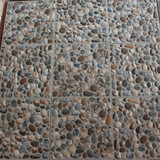 乡村田园室外庭院厨卫防滑客厅阳台地砖 300 300鹅卵石瓷砖仿古砖