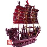 艺品摆件帆船模型商务开业礼品特价新款大双龙一帆风顺红木帆船工
