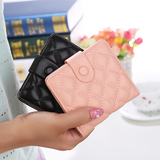 2015新款女士钱包女韩版短款包包小香风菱格多卡位女式钱夹女小包