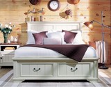 地中海床实木储物床 美式1.8米双人床抽屉床1.5米单人床家具定制