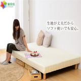巢缤纷房间矮床小床客厅卧室单人双人两用床弹簧床垫软床1米1.2M