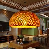 东南亚卧室餐厅书房茶楼农家乐农庄竹编竹艺餐馆咖啡馆创意吊灯饰