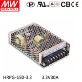 正品台湾明纬1U外形开关电源 HRPG-150-3.3   DC3.3V 99W  30A