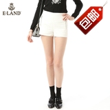 代购ELAND衣恋新品女装肌理质感白色修身短裤EETC44902N专柜正品