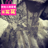 2016春新款一字肩新娘婚纱礼服小拖尾韩式显瘦女修身复古蕾丝婚纱
