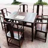 红木大红酸枝客厅原木简约功夫泡茶桌椅组合茶艺桌南宫椅方形现代